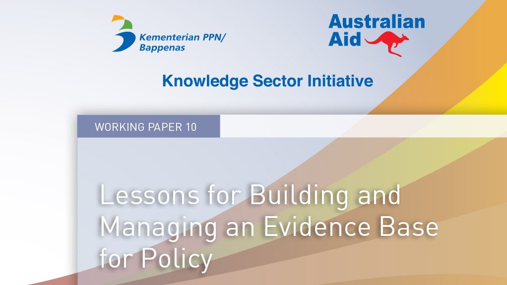 Lessons for building and managing an evidence base for policy (May 2016)