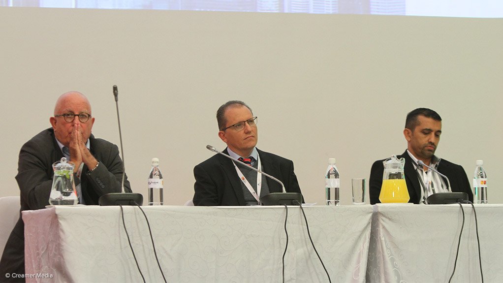 DTI's Garth Strachan, Scaw's Markus Hannemann and AMSA's Dean Subramanian at the Metals and Engineering Indaba
