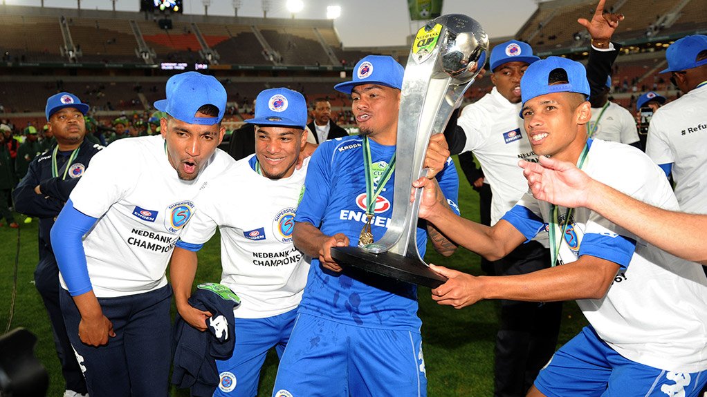 Engen congratulates Supersport United on Nedbank Cup victory