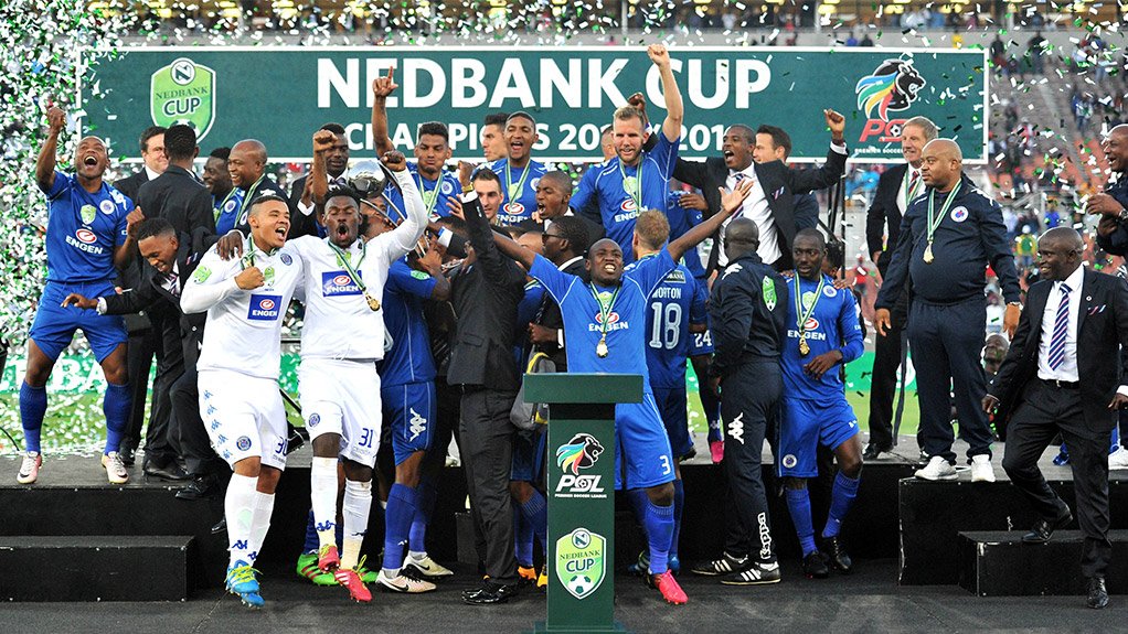 Engen congratulates Supersport United on Nedbank Cup victory