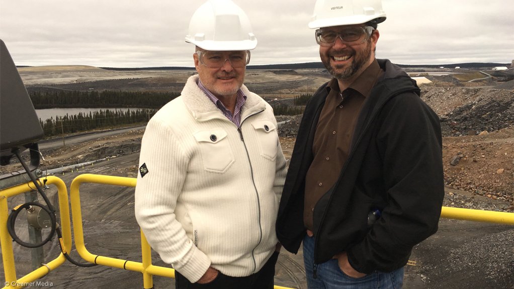 Champion Iron chairperson and CEO Michael O’Keeffe (L) and VP for engineering David Cataford (R) at Bloom Lake, Quebec