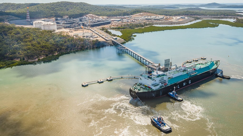 The GLNG gas field development is related to the Gladstone project (pictured) and involves the development of coal seam gas resources in the Surat and Bowen basins.