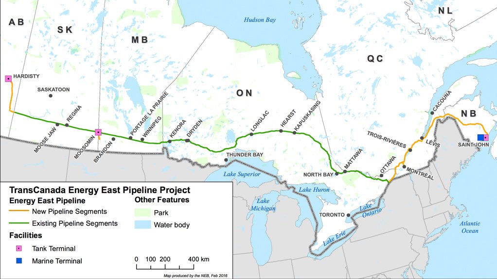 TransCanada's proposed Energy East pipeline