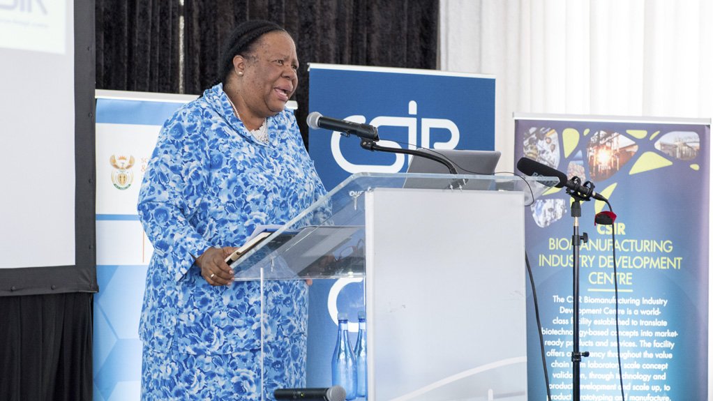NALEDI PANDOR The Science and Technology Minister delivers a speech at the launch of the BIDC’s new facility at the CSIR’s main campus in Pretoria 