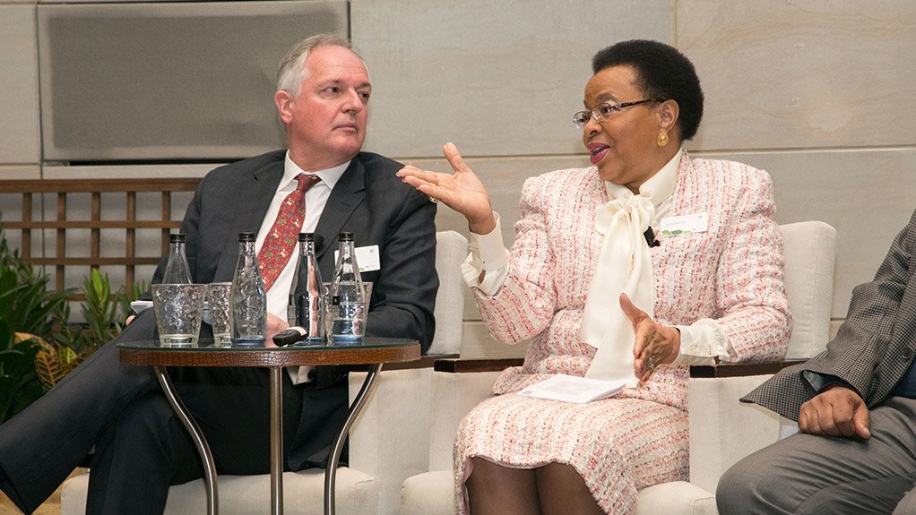 Unilever CEO Paul Polman in a panel discussion with Dr Graça Machel in Johannesburg on June 21