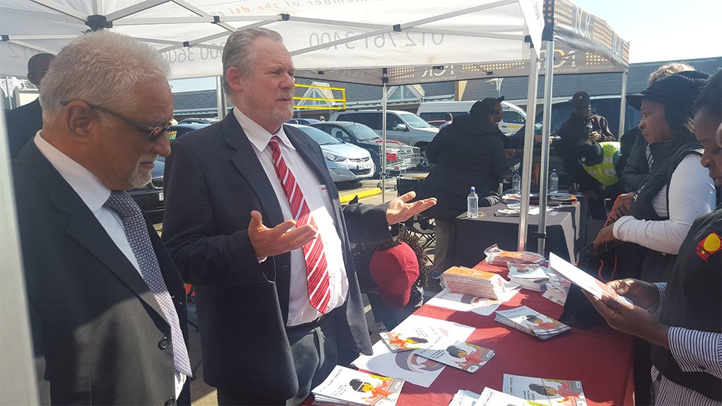 Trade and Industry Minister Rob Davies and National Consumer Commission Commissioner Ebrahim Mohamed 