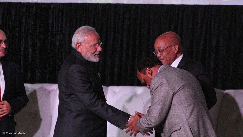 President Jacob Zuma and Indian PM Narendra Modi