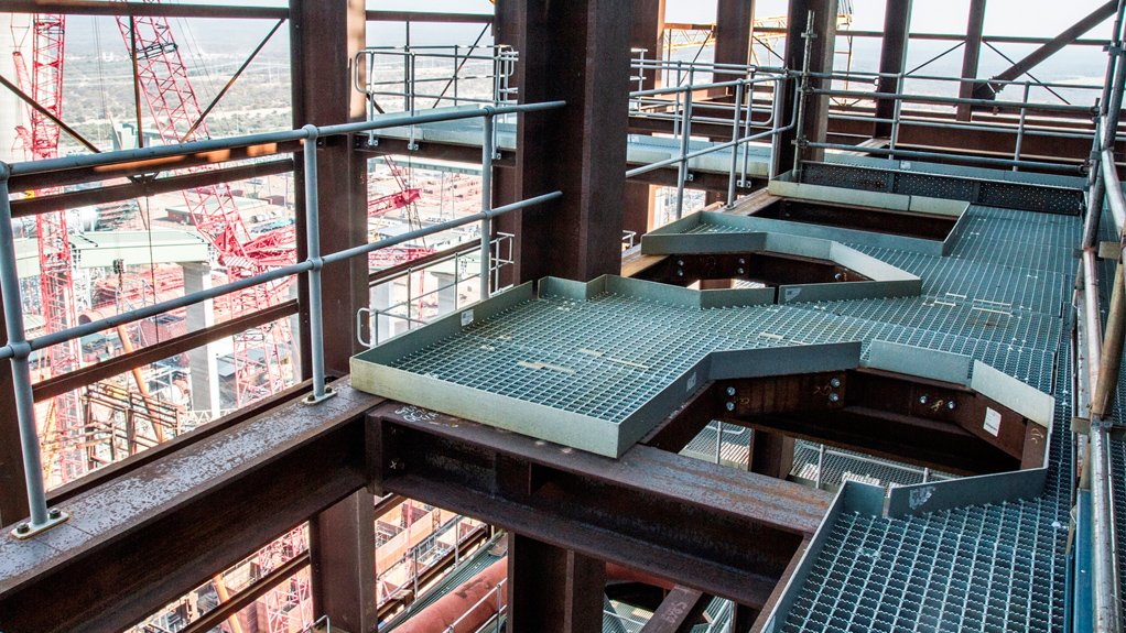 MEDUPI GRATING Vital Engineering has delivered 200 000 m2 of a high-performance, quality grating and handrailing product ahead of schedule at Eskom’s Medupi and Kusile power stations