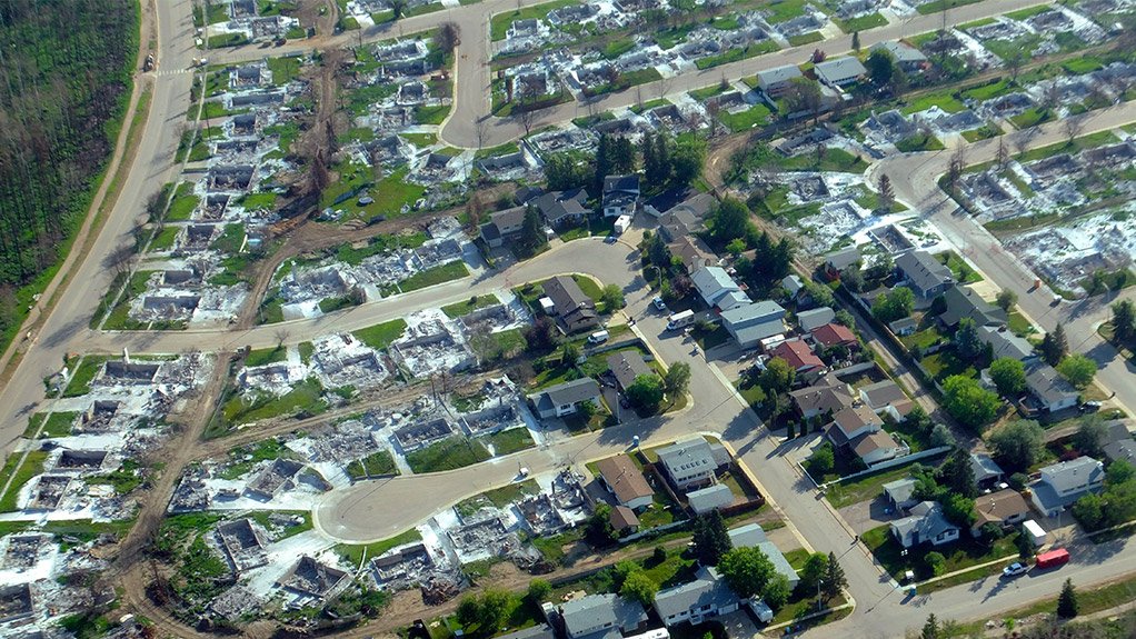 Damage caused by the Fort McMurray wildfire in Alberta