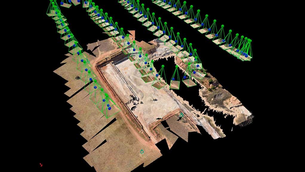 LASER TOPOGRAPHYThis laser data point cloud of a mining site depicts the capabilities of aerial mapping using a remotely piloted aircraft system