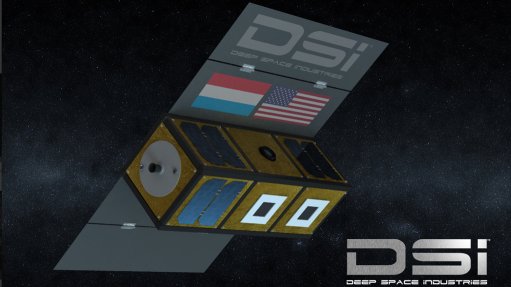 A conceptual image of Deep Space Industries' Prospector X prototype satelite