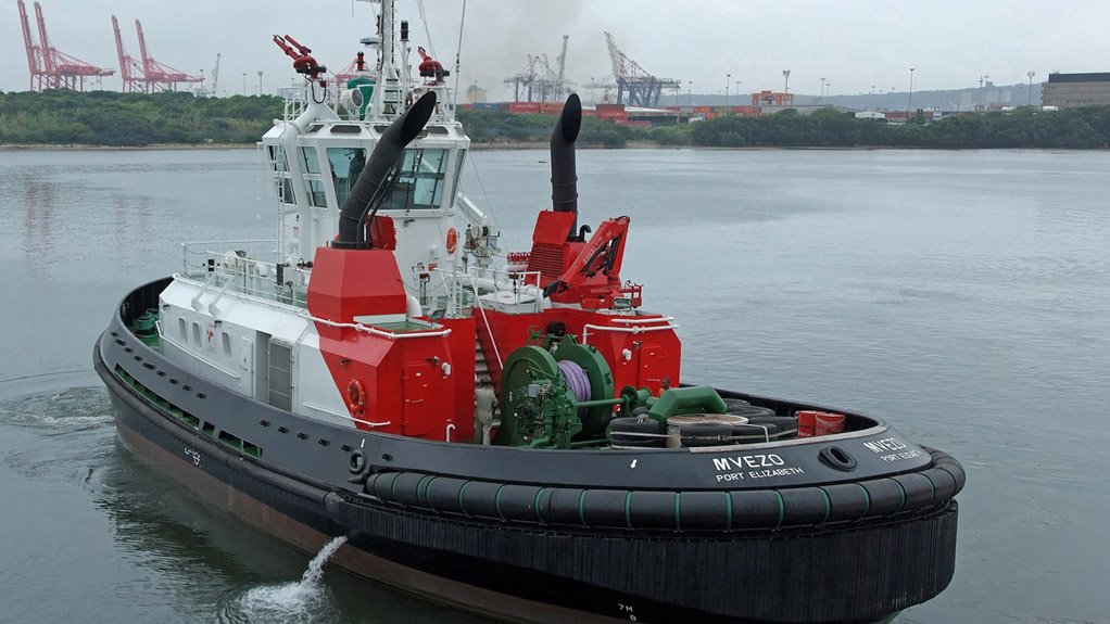 MVEZO 
Named after the Eastern Cape birthplace of former President Nelson Mandela this was the first new tug to be unveiled by President Jacob Zuma at the Port of Port Elizabeth in April
