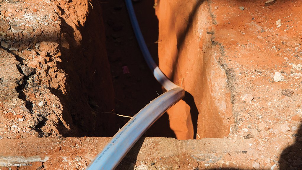 BEING CONNECTED Fibre-optic networks are being deployed to various sites, including townships