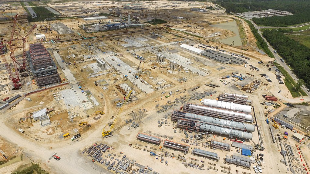 Aerial view of Lake Charles project