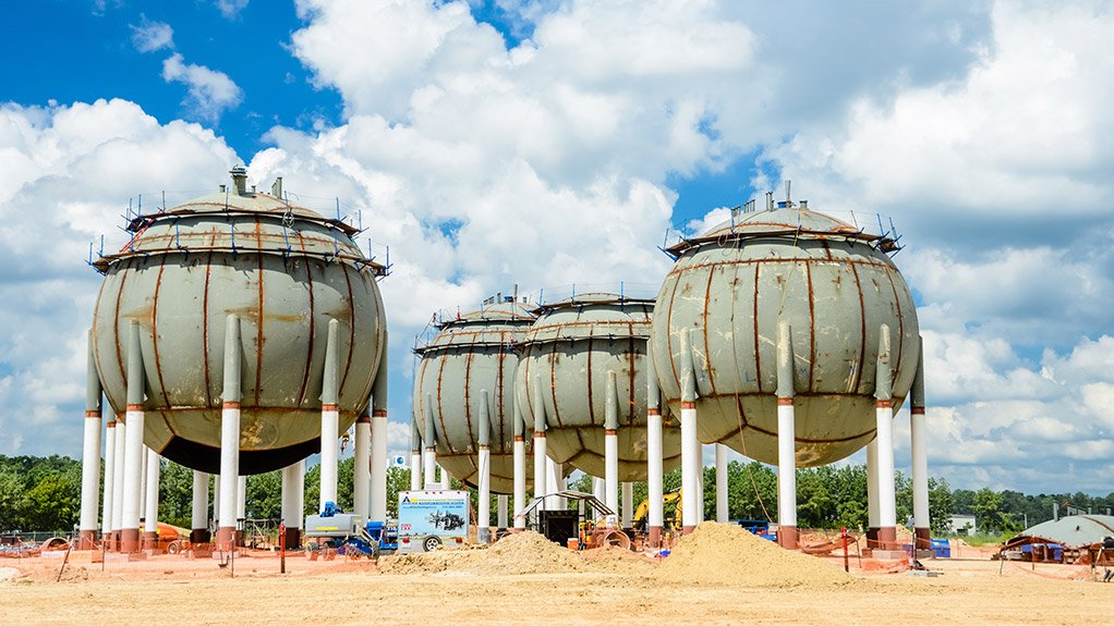 The spherical olefin storage tanks on site at Lake Charles complex