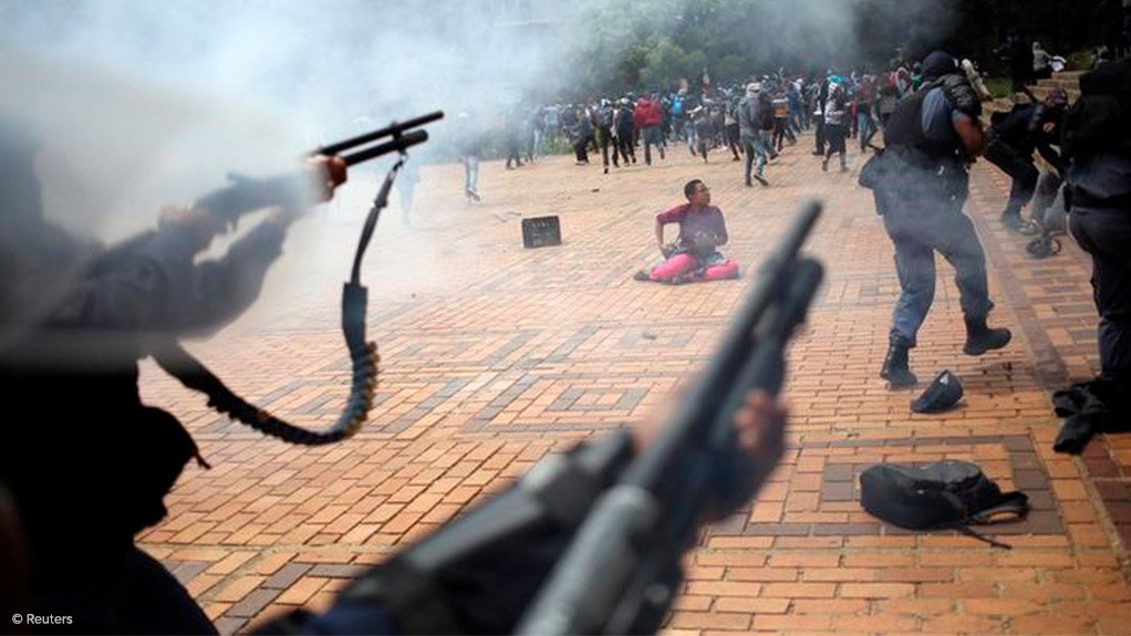 Chaos erupts at Wits campus