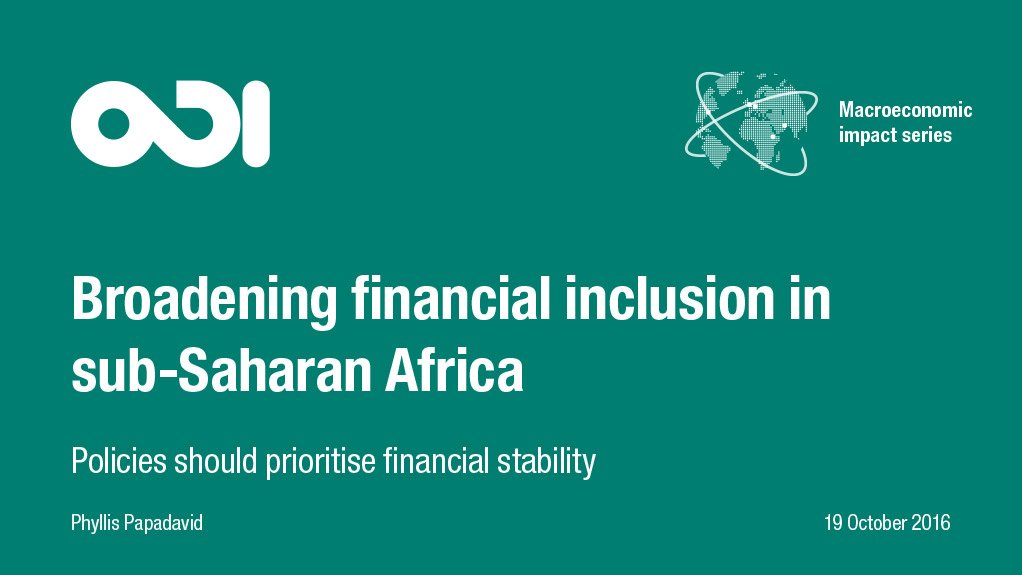 Broadening financial inclusion in sub-Saharan Africa: policies should prioritise financial stability