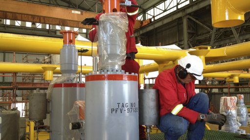 SUBSEA VALVES Some of the valves supplied to national oil company PetroSA’s Mossel Bay FO Fields for R60-million