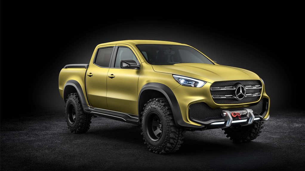 Mercedes-Benz has unveiled two design variants of the concept X-Class, one more rugged and the other more refined – this one is the more rugged version