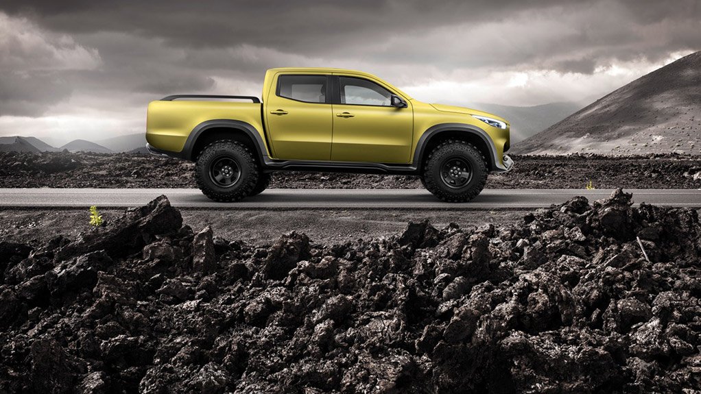 Mercedes-Benz has unveiled two design variants of the concept X-Class, one more rugged and the other more refined – this one is the more rugged version