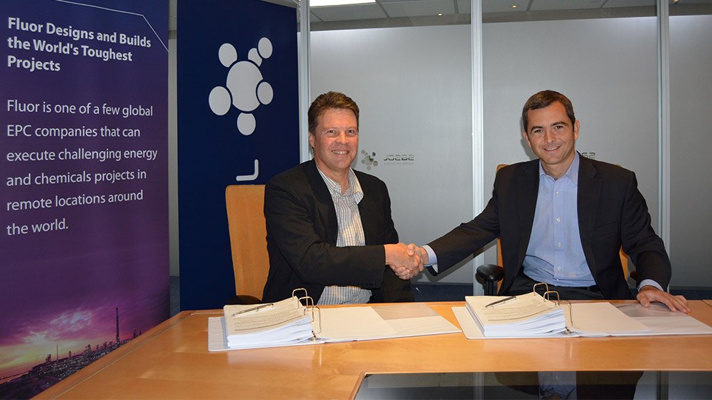 Sasol Group Technology contracting VP Lourens Coetzer and Fluor South Africa GM Alejandro Escalona