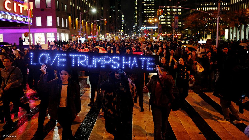 Donald Trump victory sparks protests in New York