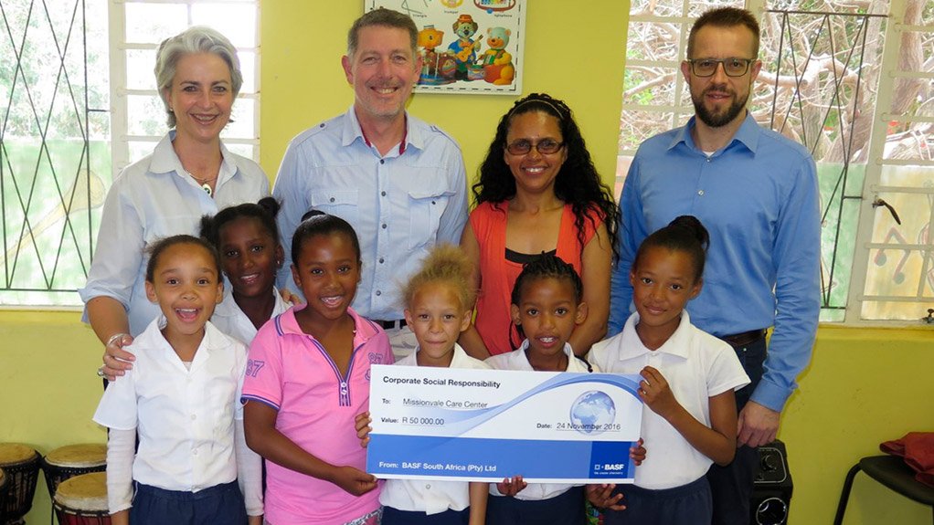 BASF in South Africa contributes to social upliftment programme. 