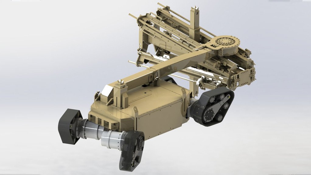 NONEXPLOSIVE MINING ENABLER The Multi-Track1000 is 930 mm in height and has four independent track assemblies, which are capable of three different degrees of motion