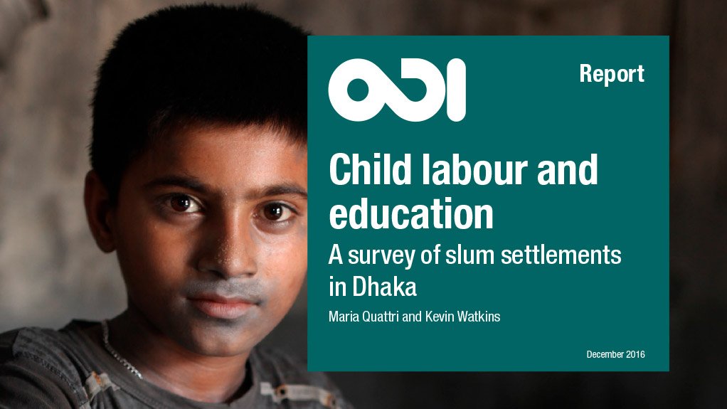 Child labour and education: a survey of slum settlements in Dhaka