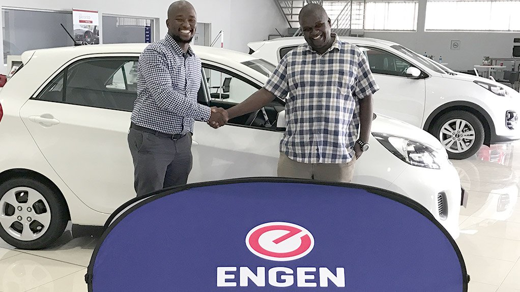 Lucky Engen customer wins a Kia Picanto