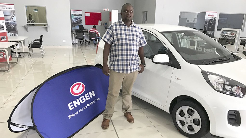 Lucky Engen customer wins a Kia Picanto
