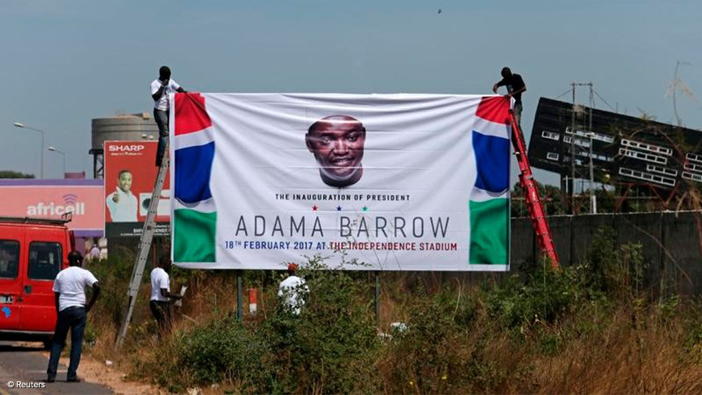 Adama Barrow arrives in capital Banjul