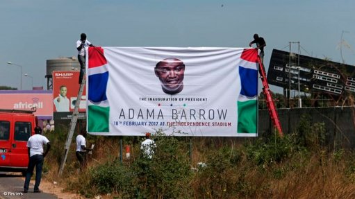 Adama Barrow arrives in capital Banjul