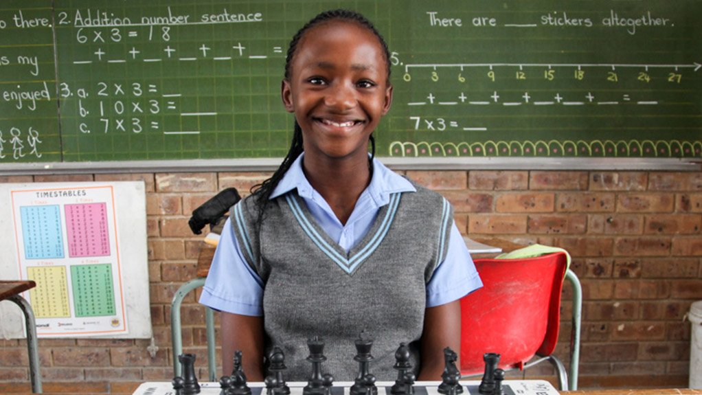 Diepsloot girls play at the national chess championship
