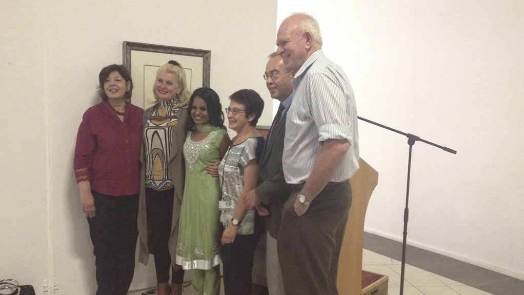 BOOK LAUNCH
Suvania Naidoo (third from left) with some of the key role players of her new book on acid mine drainage
