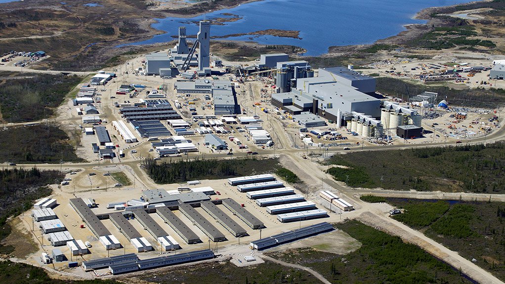 Aerial view of the Eleonore mine