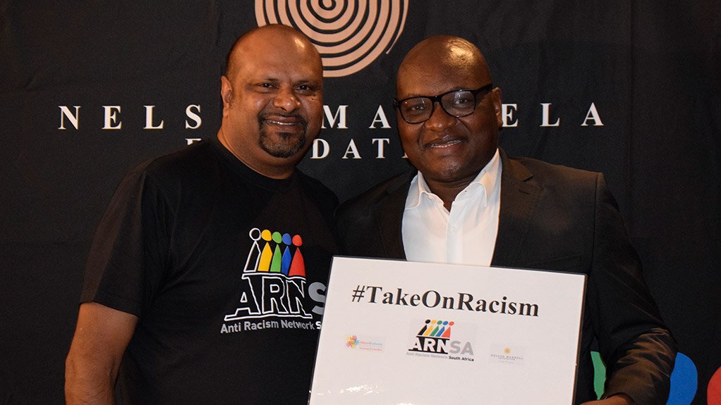 Gauteng Premier David Makhura and national convener of the Anti-Racism Network South Africa Sean Moodley