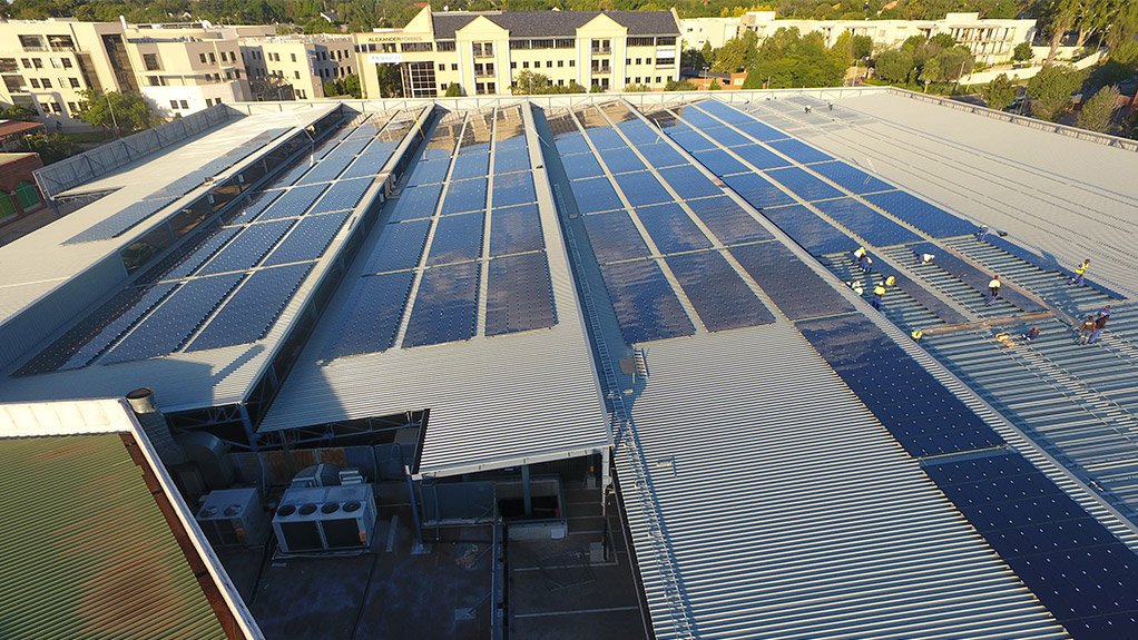 The rooftop solar photovoltaic facility at Growthpoint’s Brooklyn Mall
