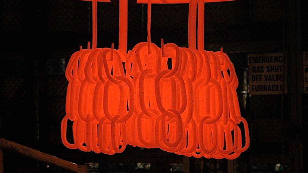 The existing manual operation for producing large diameter chain has been retained