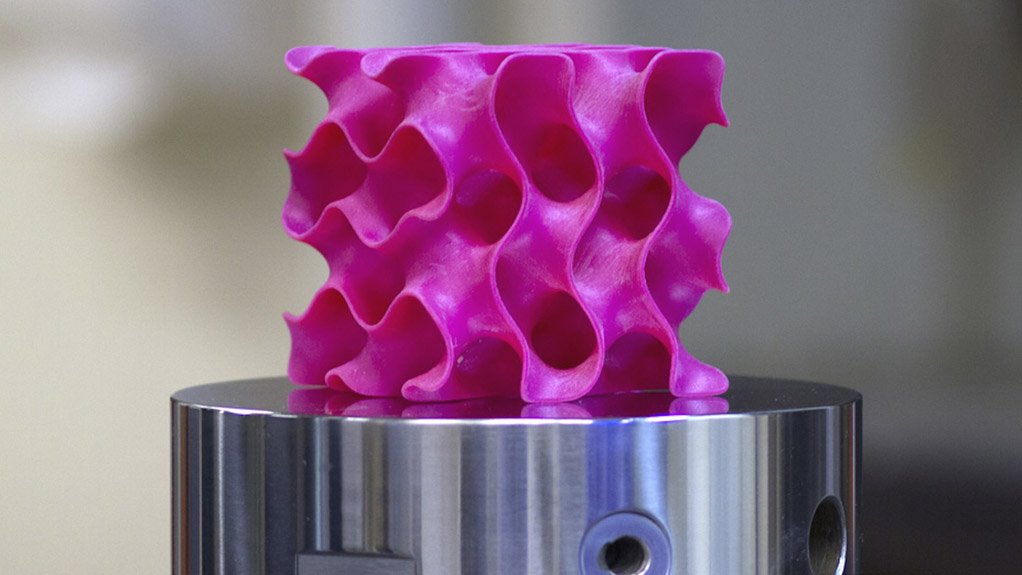 GRAPHENE INGENUITY Three-dimensional printed gyroid models were used to test the strength and mechanical properties of the new lightweight graphene material 
