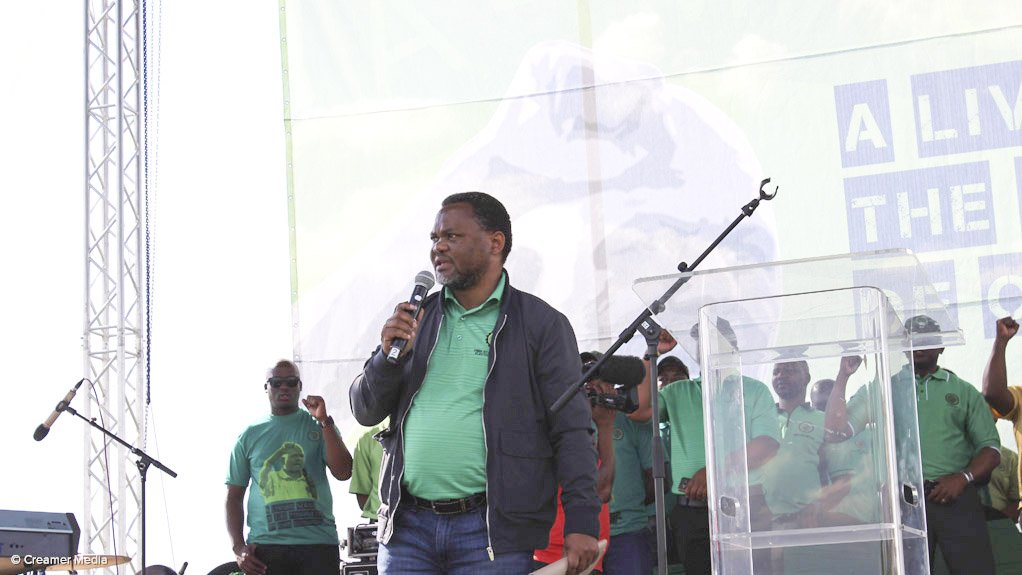 JIMMY GAMA AMCU aims to ensure that, within the next five years, workers across all sectors earn a salary that enables them to support their families and sustain themselves