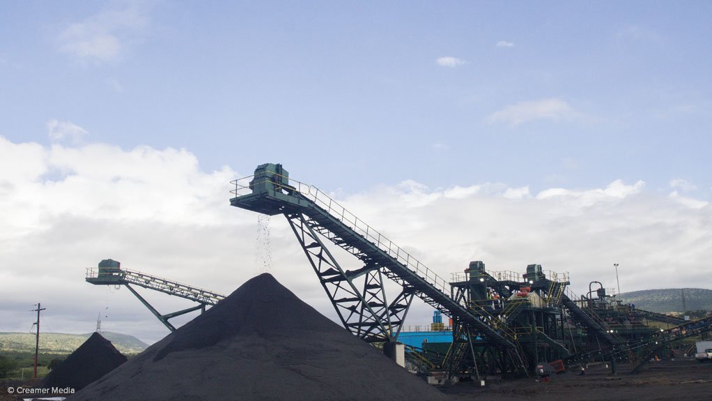 INCREASING OUTPUTS The Zululand anthracite colliery aims to soon increase its production from 66 000 t/m of run-of-mine anthracite coal to soon 85 000 t/m