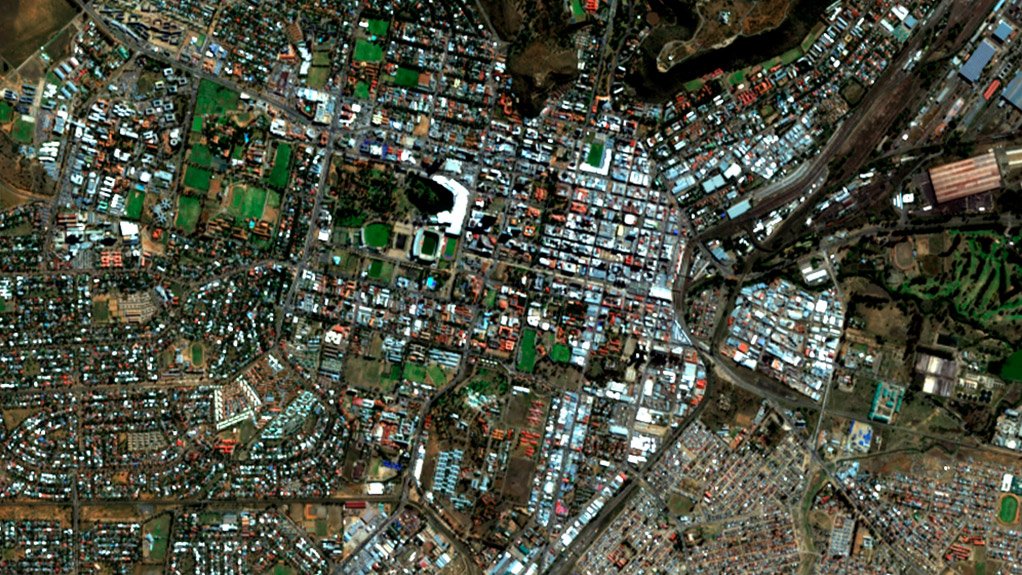 An image of the city of Bloemfontein, taken in 2016 by the SPOT6 satellite