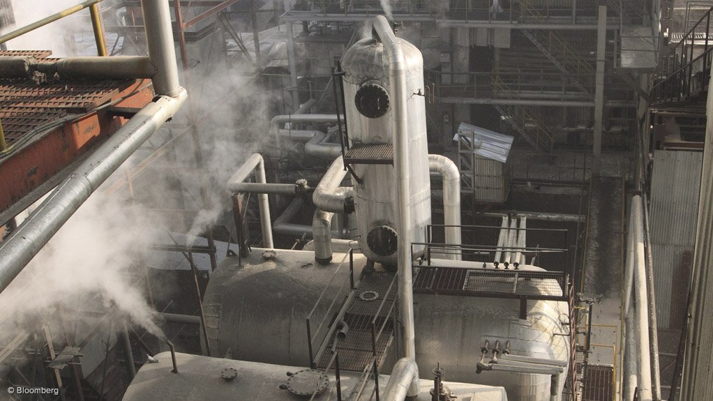 SWEET VAPOUR Water vapour is released from sugarcane boilers in India  