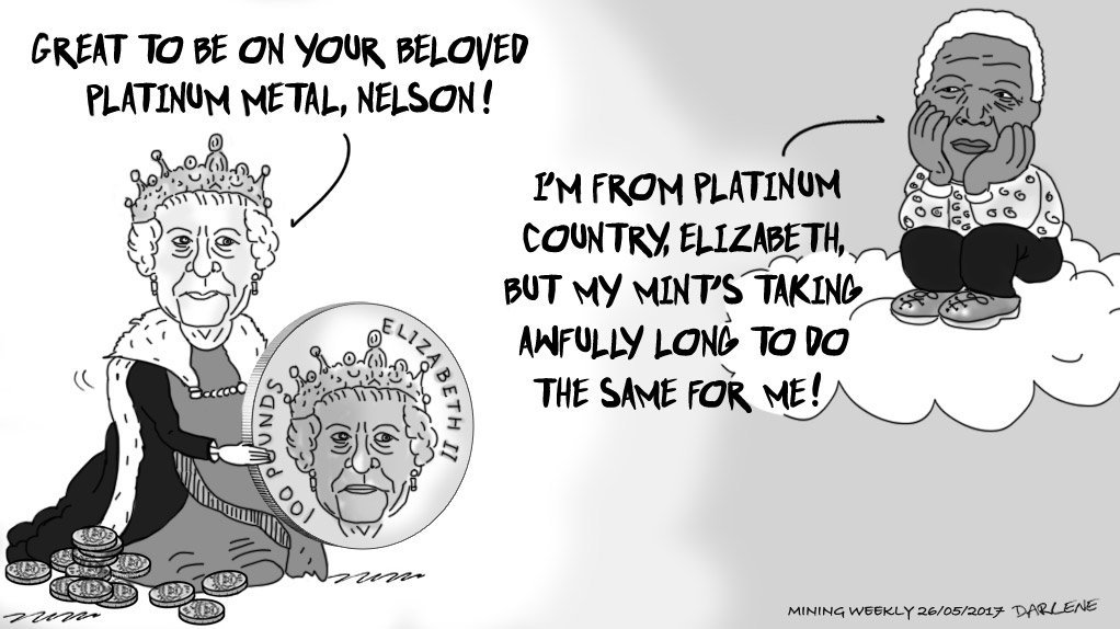 This week's Mining Weekly cartoon on prospect of launching a platinum Mandela coin.