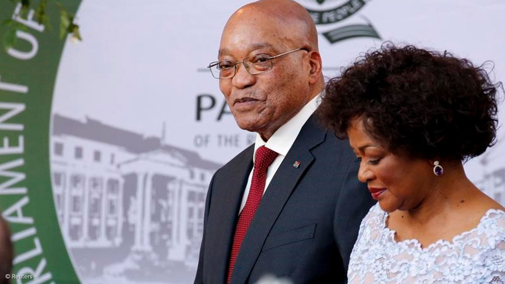 South African President Jacob Zuma and NA Speaker Baleka Mbete