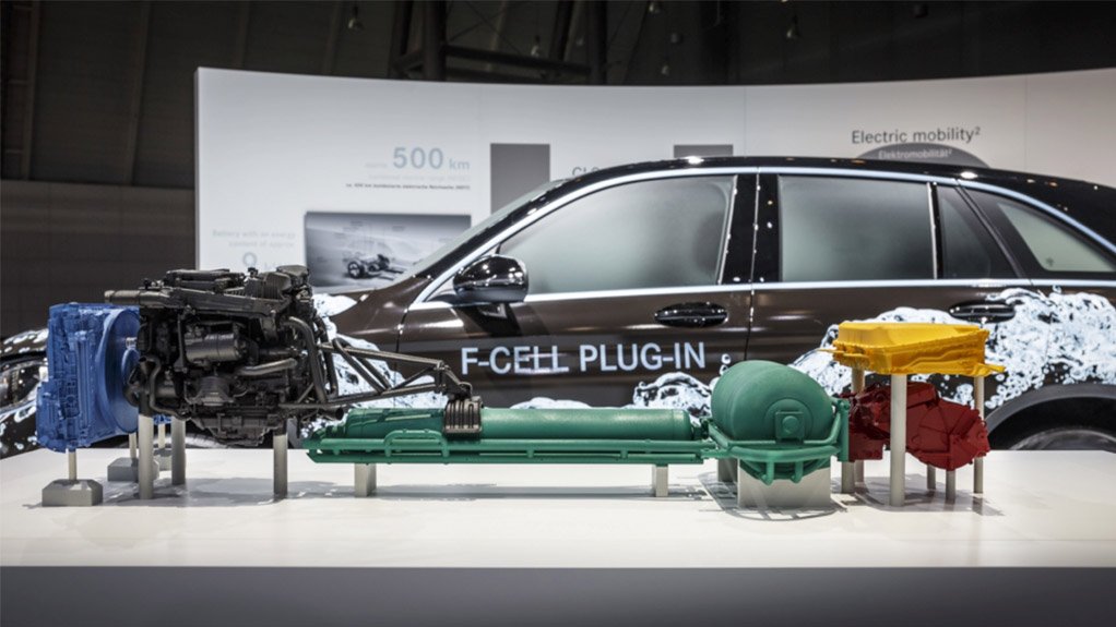 Soon-to-be launched Mercedes F-Cell Plug-In electric car with platinum-catalysed fuel cell and manganese-containing lithium-ion battery