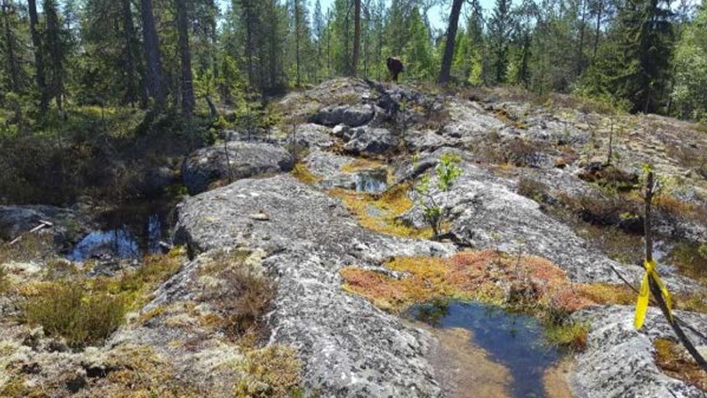 Pegmatite outcrop at the Spodumenberget project, in Sweden.