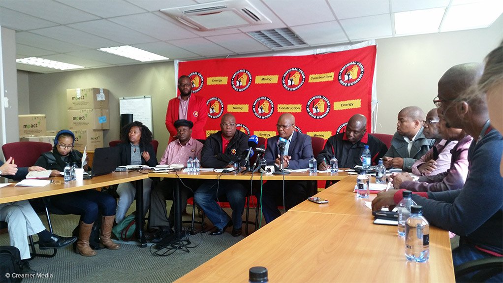 Leadership of National Union of Mineworkers expresses unhappiness over possible substantial retrenchments in South African mining sector
