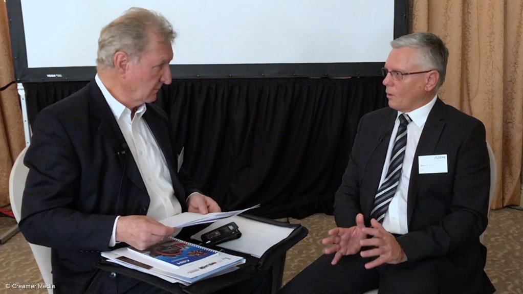 African Rainbow Minerals CEO Mike Schmidt (right) and Martin Creamer
